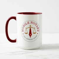 Custom Mobile Notary Legal Signing Red Gold