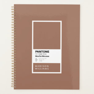 Custom Mocha Brown Notebook Personalized Journal Planner