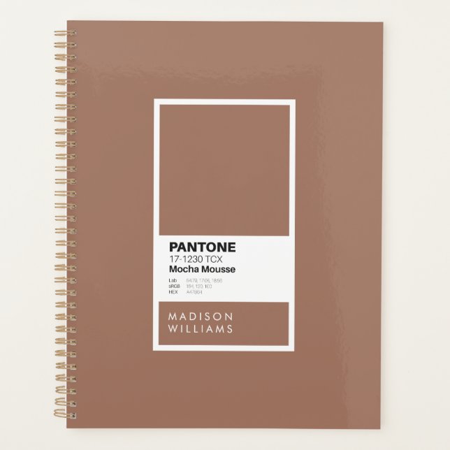 Custom Mocha Brown Notebook | Personalized Journal Planner (Front)
