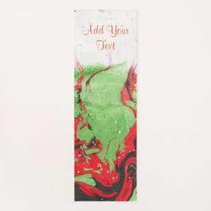 Custom Modern Abstract Template Red Green Black Yoga Mat