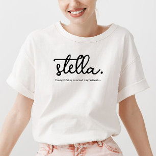 Custom Modern Add Your Brand Name Typography T-Shirt