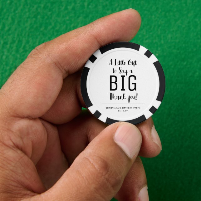 Custom Modern and Cute Thank You Gifts Poker Chips (Hand)