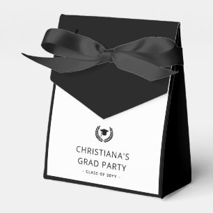 Custom Modern and Minimalist Graduation Party Favor Box