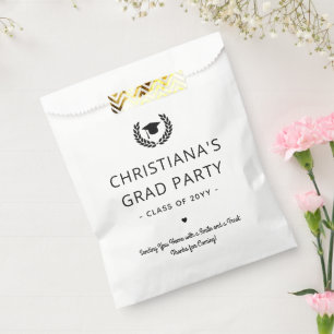 Custom Modern and Minimalist Graduation Party Favour Bag
