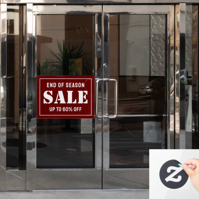 Custom Modern and Simple Business Store Sale Window Cling (Office Door)