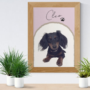 Custom Modern Arch Pet Portrait Art Print