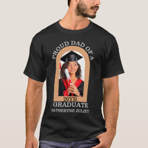 Custom Modern Arch Photo proud dad graduation T-Shirt