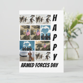 Custom Modern Armed Forces Day 9  Photo Collage  Invitation