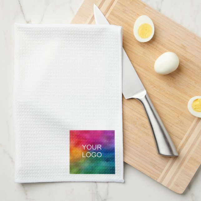 Custom Modern Best Business Company Logo Template Kitchen Towel (Quarter Fold)
