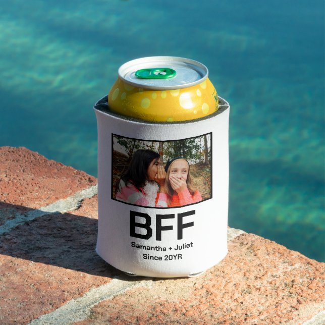 Custom modern best friend forever bff photo can cooler (In Situ Pool)