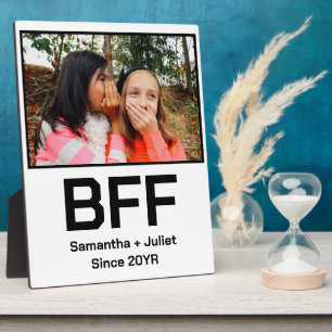 Custom modern best friend forever bff photo plaque