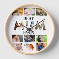 Custom Modern Best Mum Ever 12 Photo Collage