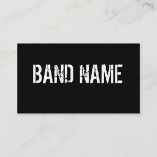 Custom Modern Black & White Band Business Card