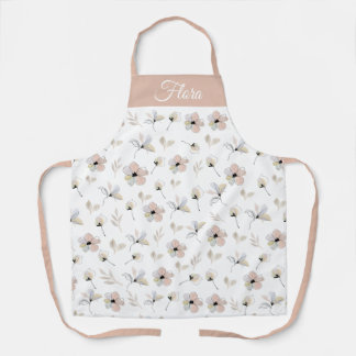 Custom Modern Boho Floral AOP Apron