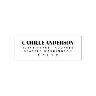 Custom Modern Bold Typography Return Address Self-inking Stamp