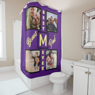 Custom Modern Bonus Dad Stepdad 4 Photo Collage