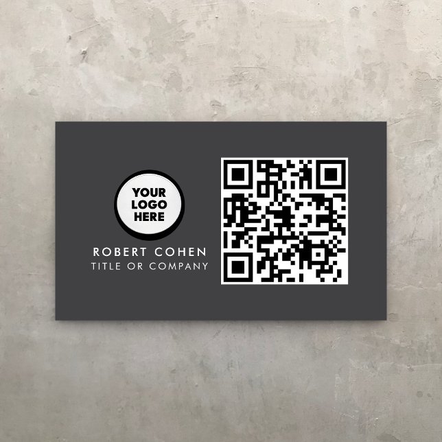 Custom Modern Business Card with Logo & QR Code  (Creator Uploaded)