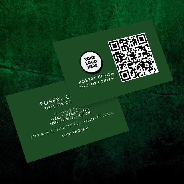 Custom Modern Business Card with Logo & QR Code  (Creator Uploaded)