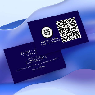Custom Modern Business Card with Logo & QR Code