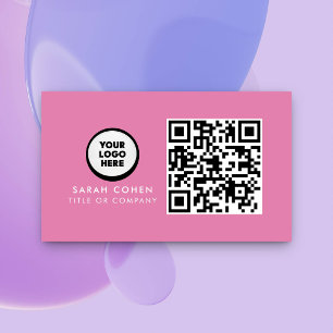 Custom Modern Business Card with Logo & QR Code