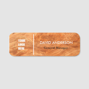 Custom Modern Business Logo Basic Employee Staff Name Tag