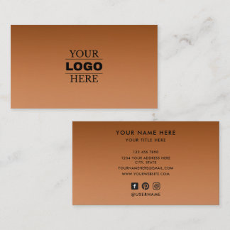 Custom Modern Business Logo Branded Card