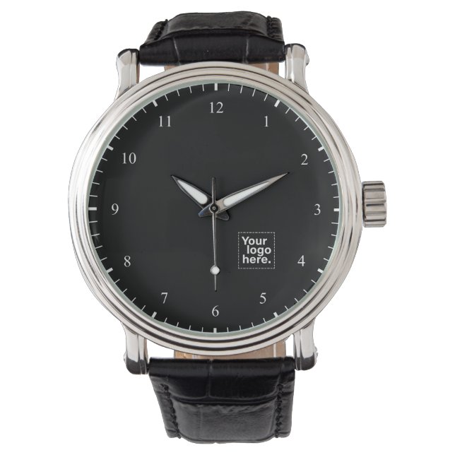 Custom Modern Business Logo Promotional Watch (Front)