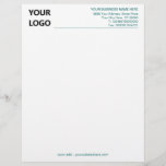 Custom Modern Business Office Letterhead with Logo<br><div class="desc">Custom Colours - Simple Personalized Your Modern Business Office Letterhead with Logo - Choose / add your favourite elements and text colours / font and size ! Resize and move or remove and add elements - Image / text with customization tool ! Add Your Logo - Image - Photo /...</div>