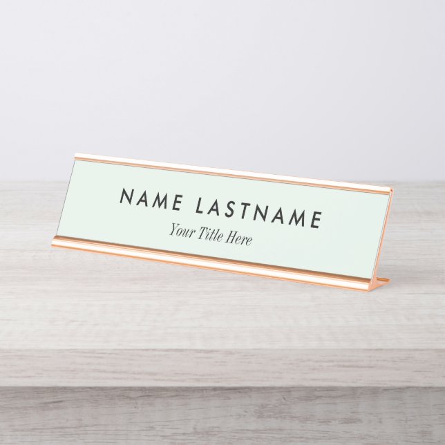 Custom Modern Business Promotional Desk Name Plate (Front)