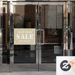 Custom Modern Business Store Sale Window Cling