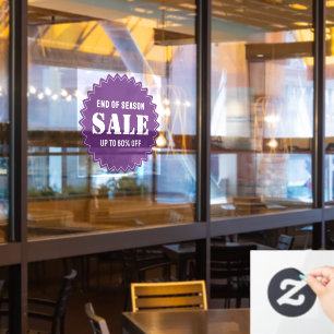 Custom Modern Business Store Sale Window Cling