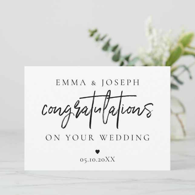 Custom modern chic Congratulation Couple Newlywed  (Standing Front)