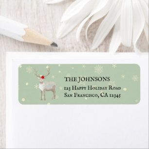 Custom Modern Christmas Holiday Reindeer Green  