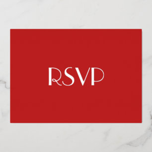 Custom Modern Christmas Red Holiday Party RSVP