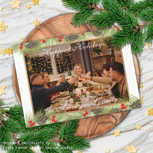 Custom Modern Classic Chic Happiest Holiday Card