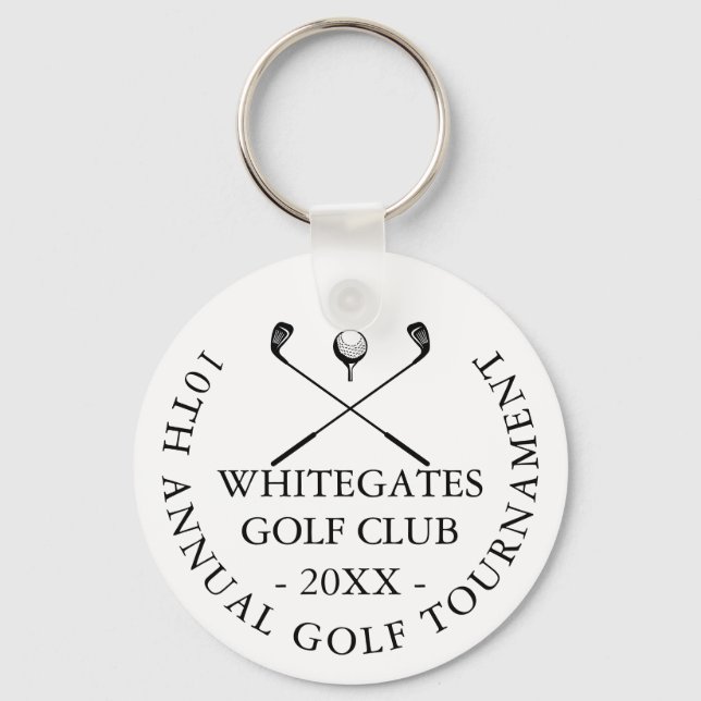 Custom Modern Classic Golf Club Tournament  Keychain (Front)