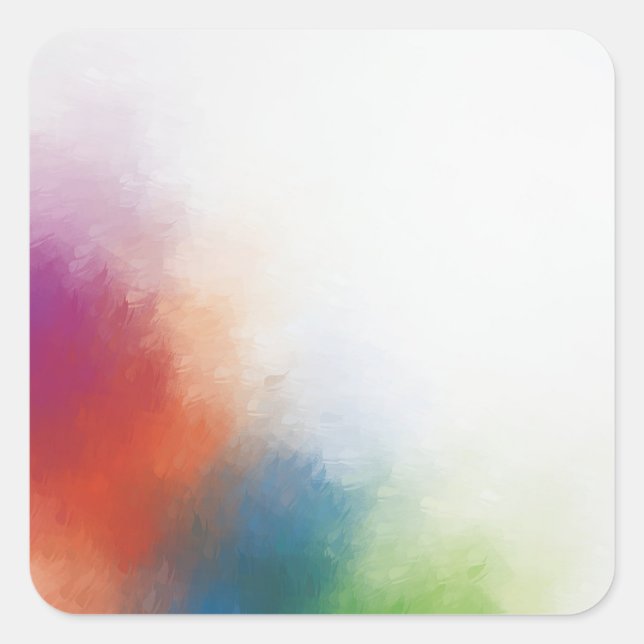 Custom Modern Colourful Abstract Art Blank Templat Square Sticker (Front)