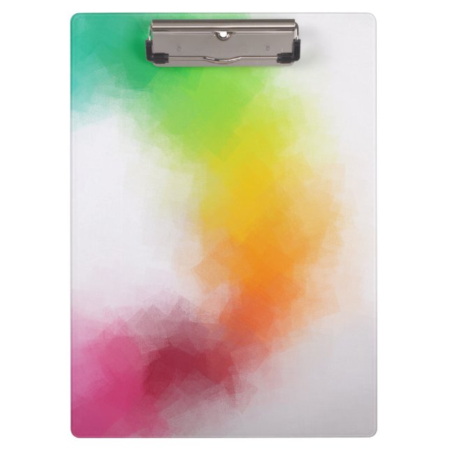 Custom Modern Colourful Abstract Art Template Clipboard (Front)