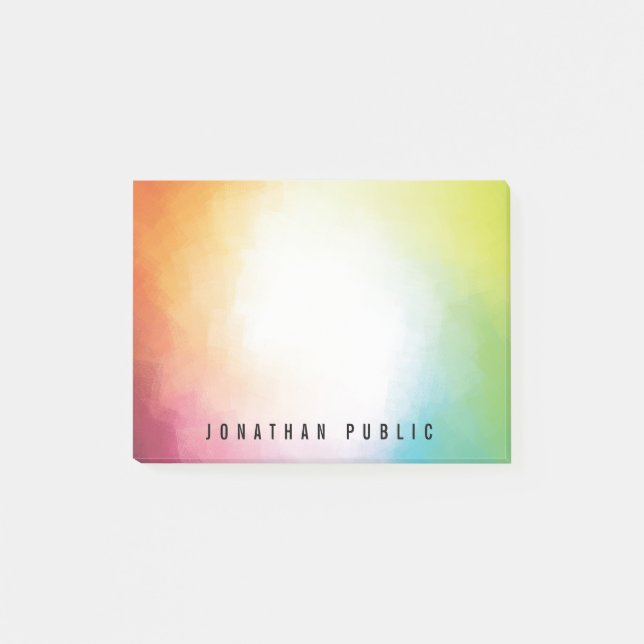 Custom Modern Colourful Abstract Art Template Post-it Notes (Front)