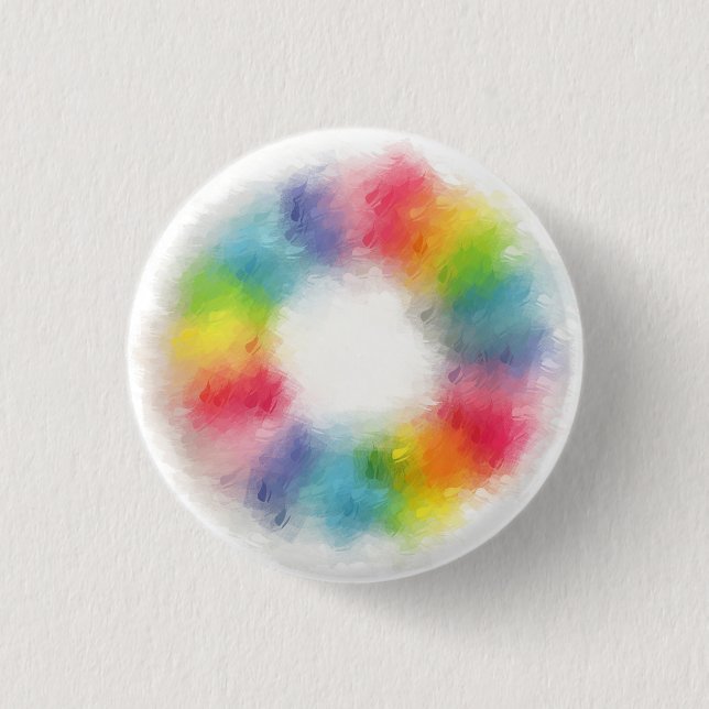 Custom Modern Colourful Blank Template Abstract 1 Inch Round Button (Front)