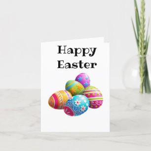 Custom Modern Colourful Eggs Happy Easter Holiday Card