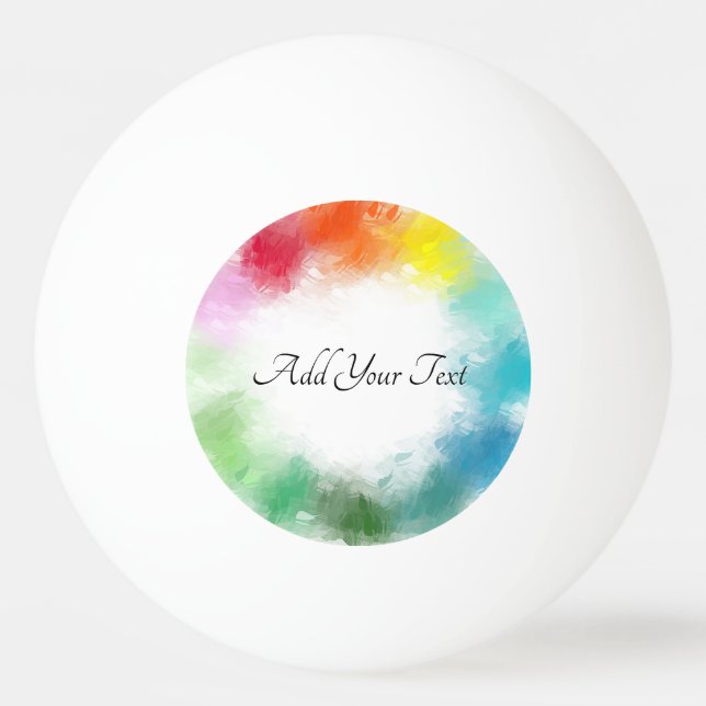 Custom Modern Colourful Handwritten Template Ping Pong Ball (Front)