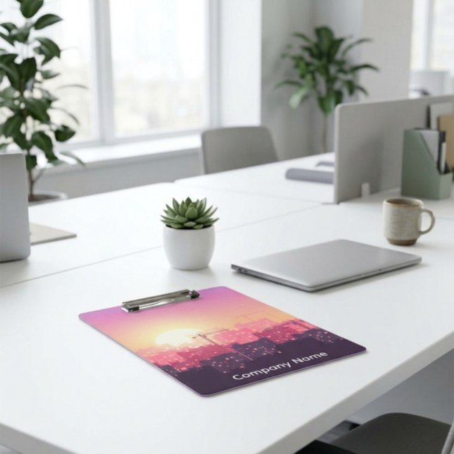 Custom Modern Construction City Sunset Clipboard (Creator Uploaded)