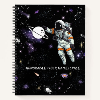 Custom Modern Cool pattern stars sky moon Black Notebook