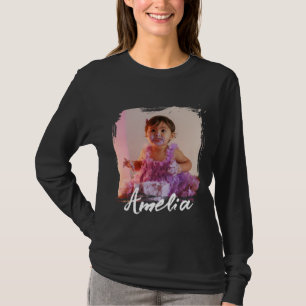 Custom, Modern Cool Photo Birthday T-Shirt