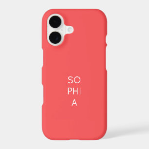 Custom Modern Coral Minimalist