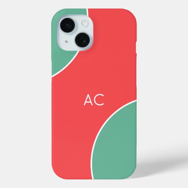 Custom Modern Coral Minimalist Case-Mate iPhone Case (Back)