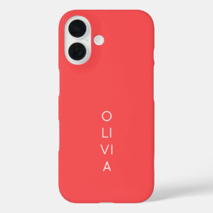 Custom Modern Coral Minimalist iPhone 16 Case