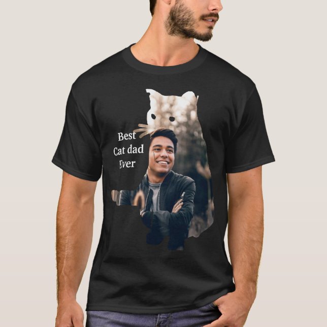 Custom modern cute cat photo template T-Shirt (Front)