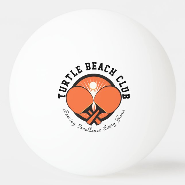 Custom Modern Design Monogram Gift Ping Pong Ball (Front)